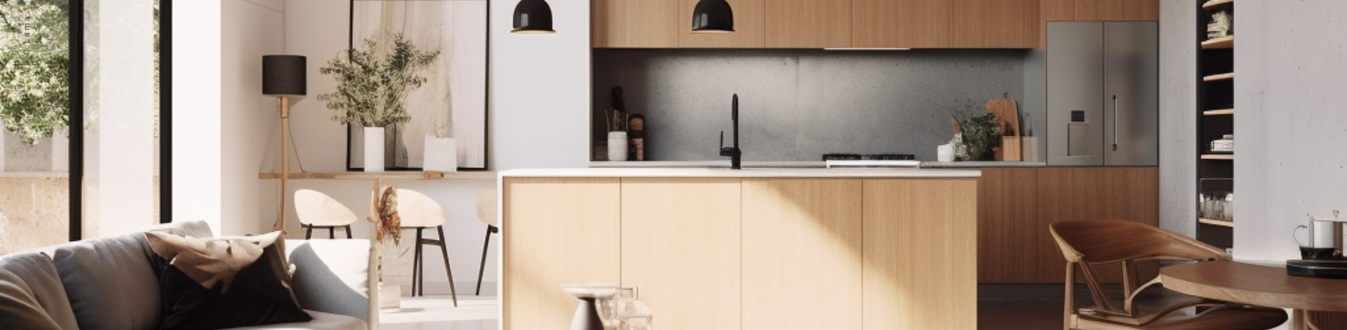 kjøkken innredet i tre